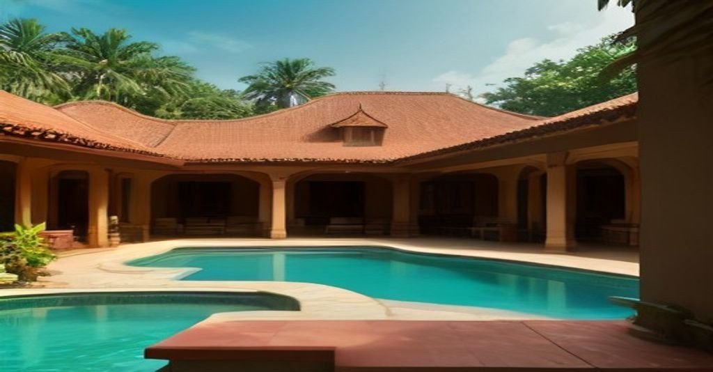 A gated Goan villa with a private pool near the coastline, representing a second home purchased for rental income