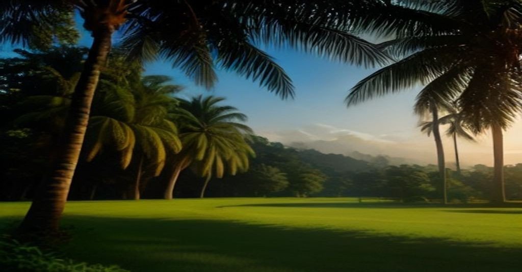 Laterite-stone-bordered land plot with coconut palms in a North Goa village, representing the land-parcel due diligence discussed in this article.